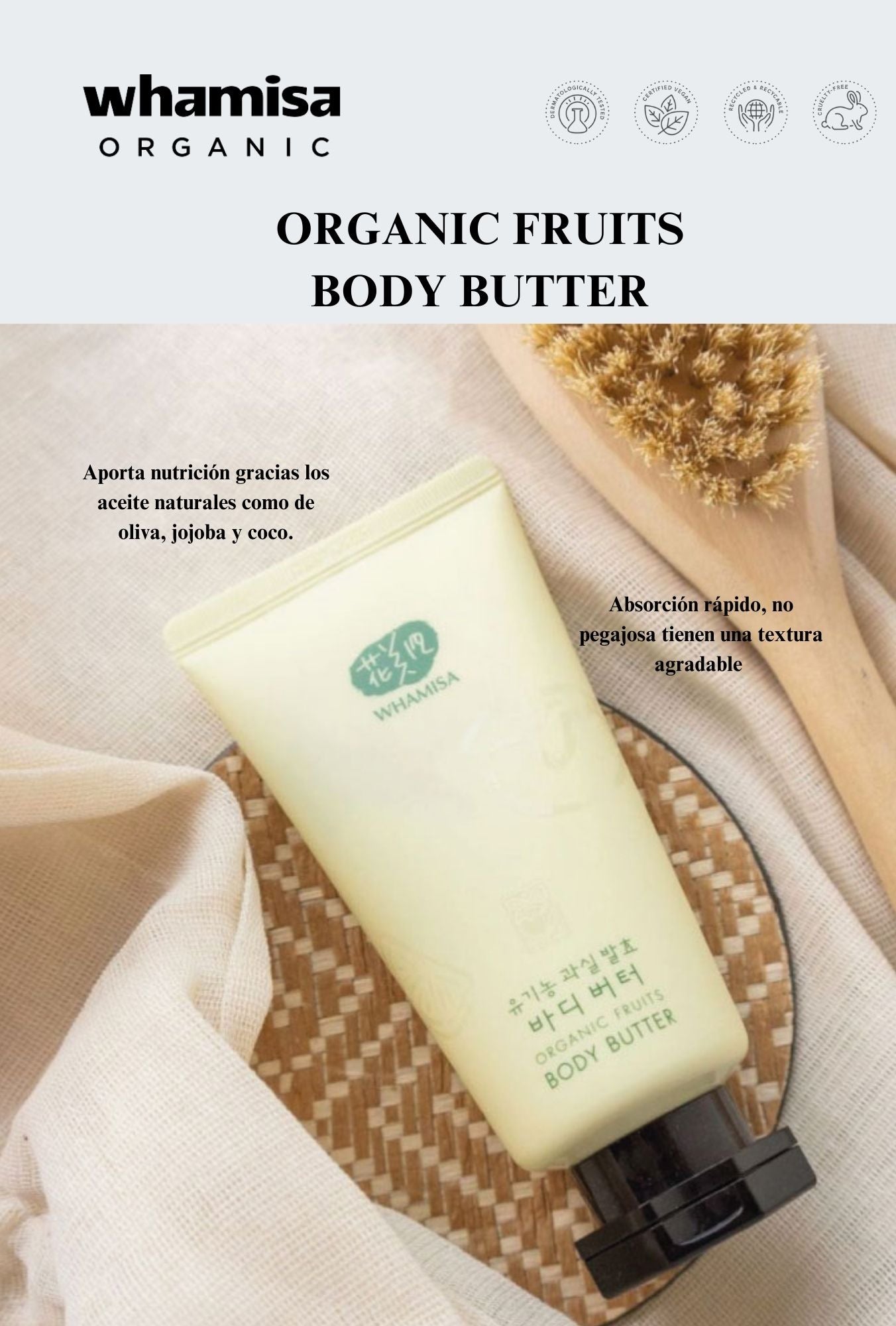 Organic fruits body butter