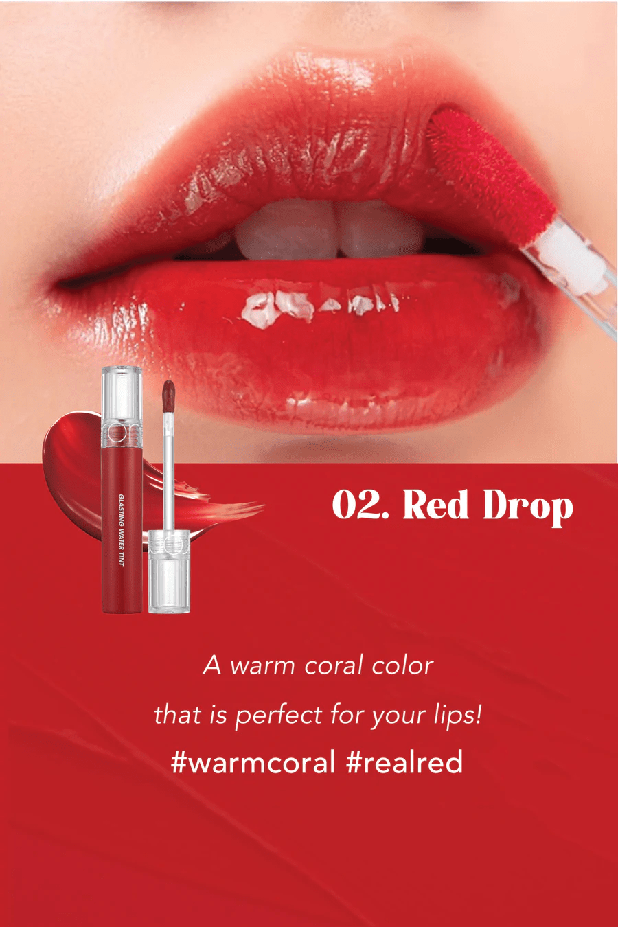 Glasting Water Tint 02 Red Drop Rom&nd