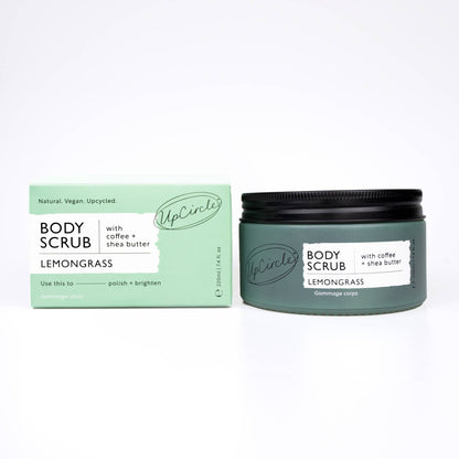 Exfoliante Corporal Vegano Ecológico de Verano con Lemongrass, Café y Manteca de Karité