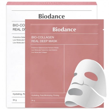 Pack Biodance-Collagen Real Deep Mask- 1box 4pc/34g