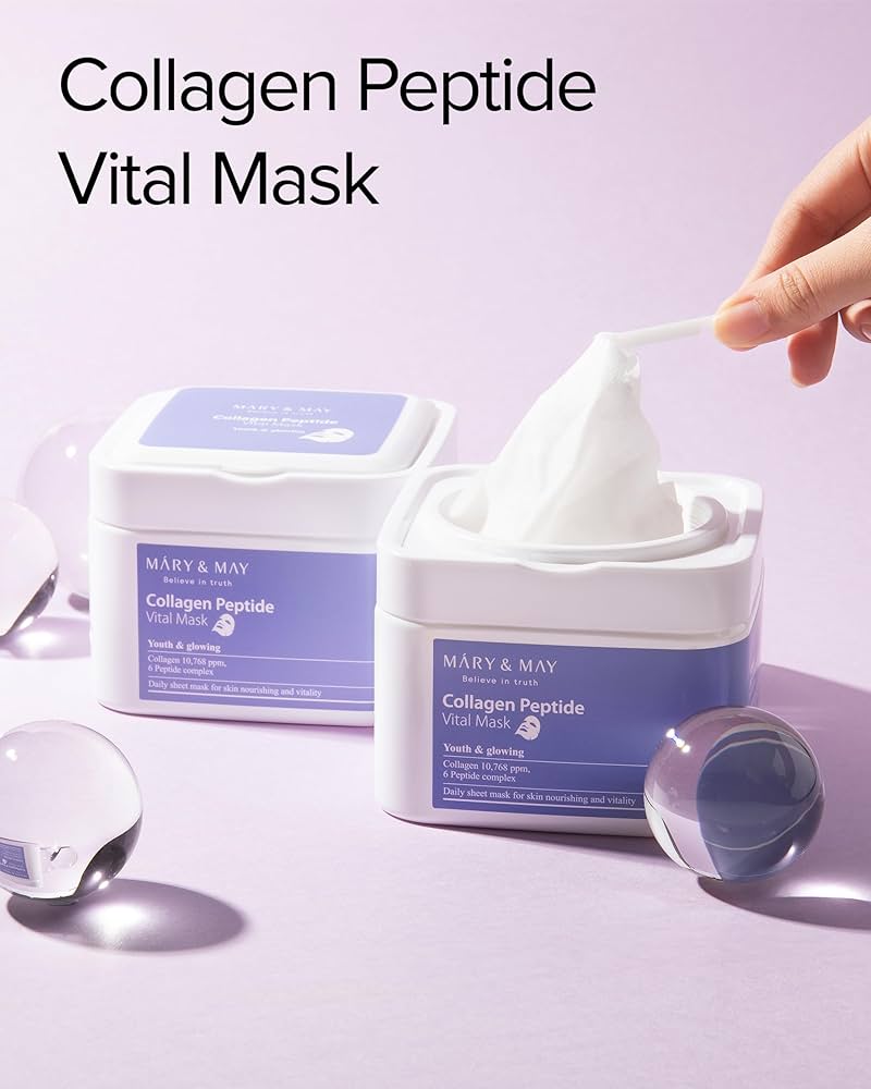 Mary&May - Collagen Peptide Vital Mask - Set of Firming Facial Masks