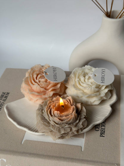 Vela de flor de peonía: Créme
