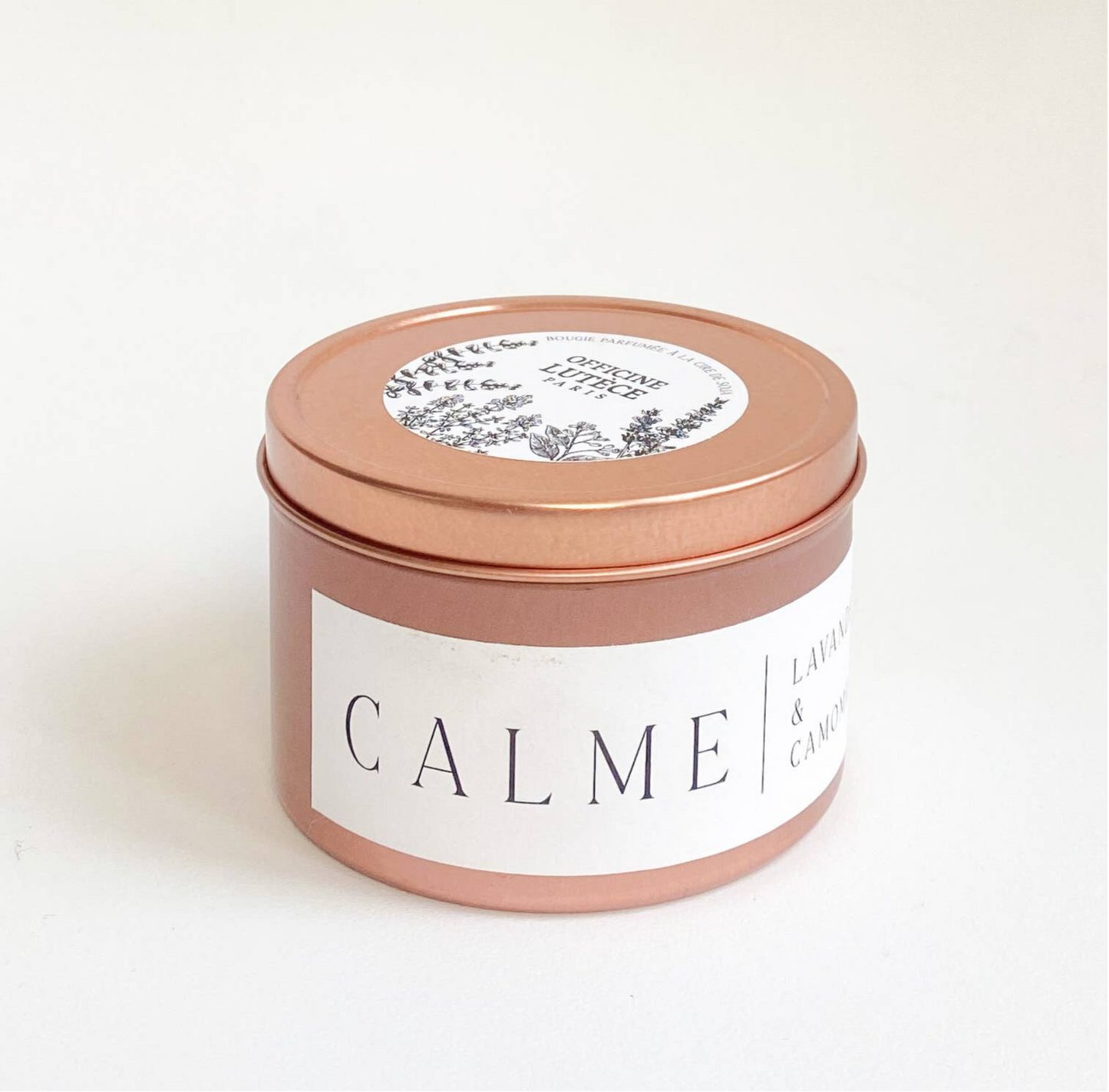 Vela perfumada «Calm», lavanda y manzanilla, oro rosa