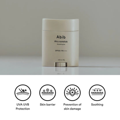 Abib - Airy Sunstick Smoothing Bar - Filter Cream Stick - 23g