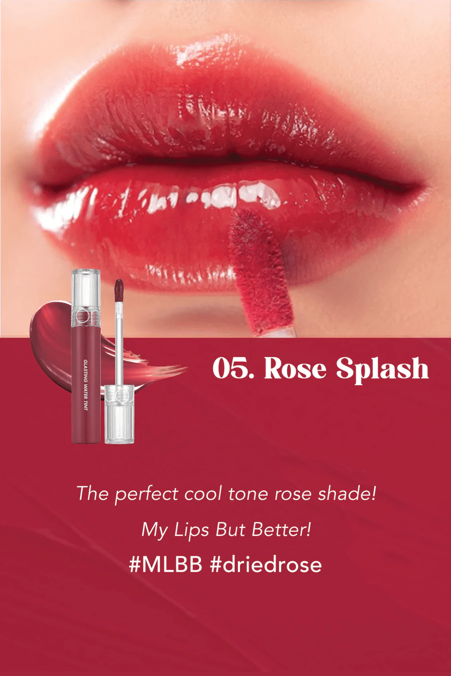 Rom&Nd Glasting Water Tint For Lips 05 Rose Splash 4g