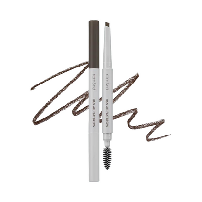 Rom&Nd Han All Flat Brow C2 Grace Taupe - 0.17 G Eyebrow Pencil
