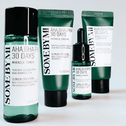 Some By Mi - AHA BHA PHA 30 Days Miracle AC SOS Kit - Acne Skin Cosmetics Kit - 30ml+30ml+10ml+20g