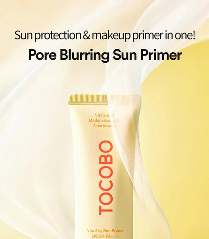 Tocobo - Vita Airy Sun Primer SPF50+ PA++++ - Mattifying Sun Cream-Base - 35g,