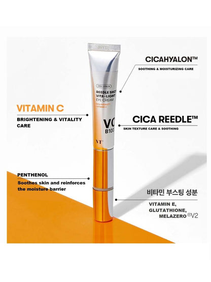 VT Cosmetics - Reedle Shot Vita-Light Eye Cream - Illuminating Eye Cream - 15ml