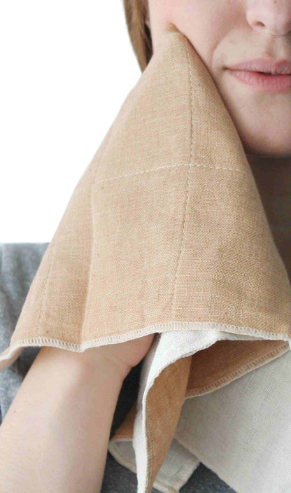 Toallas faciales de alta absorción - Orgánicas: Marrón / 35cmx35cm