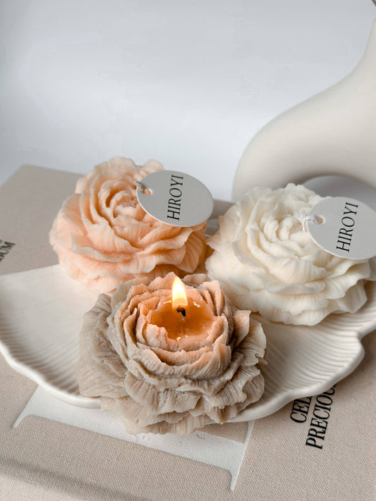 Vela de flor de peonía: Créme