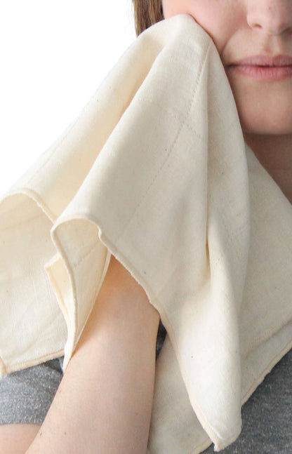 Toallas faciales de alta absorción - Orgánicas: Marfil / 35cmx35cm