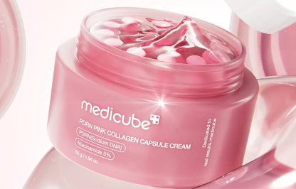 Medicube PDRN Pink Collagen Capsule Cream 55g | Crema Reafirmante con Colágeno y Niacinamida